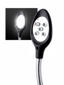 Третья рука для пайки с подсветкой , универсальный держатель на подставке с лупой 2 руки Орбита OT-INL46